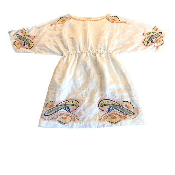 Boden White Dress with Multicolor Embroidery - Picture 6 of 12